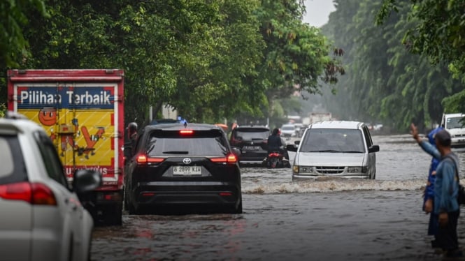 Banjir rob di kawasan Jakarta Utara