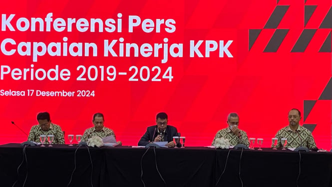 Pimpinan KPK jilid V di Gedung Merah Putih KPK