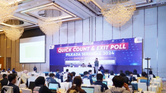 Quick count dan exit poll Pilkada serentak 2024 yang dilakukan Poltracking