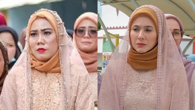 Kiri ibu kandung Norma Risma, Rihanah. Kanan Wulan Guritno