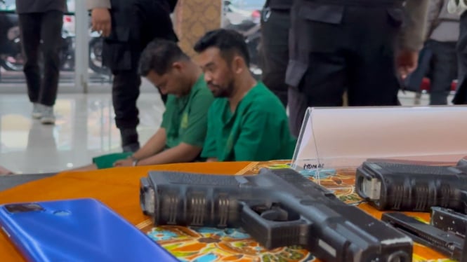 Dua dari Lima Pelaku Penodongan Driver Ojol Dengan  Senjata Airsoft Gun