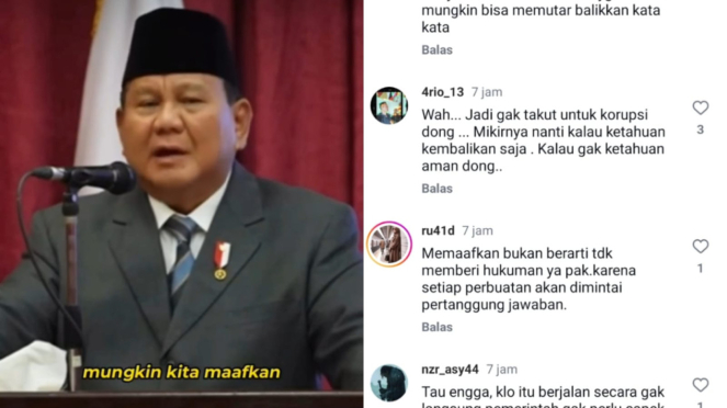 Viral! Presiden Prabowo Beri Kesempatan Koruptor Bertobat, Warganet Heboh