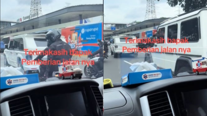 Hormat! Irin-iringan Presiden Prabowo Beri Jalan Ambulans