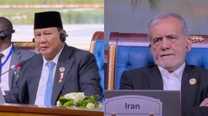 Prabowo Subianto dan Masoud Pezeshkian