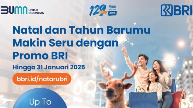 Nikmati promo Natal dan promo Tahun Baru 2025 bersama kemeriahan diskon BRI