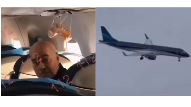 Momen Mencekam: Rekaman Diduga Penumpang Azerbaijan Airlines Viral