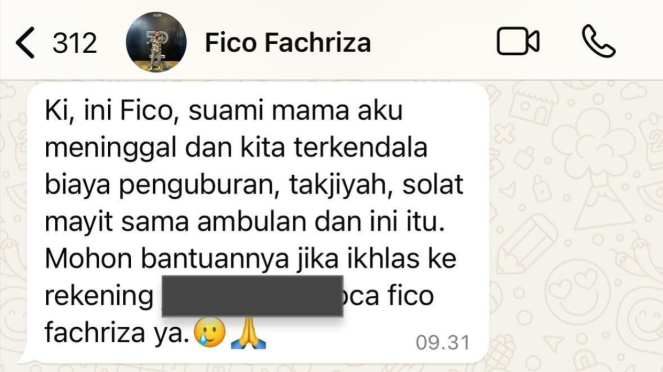 Chat WA Fico Fachriza ke Kiki CJR