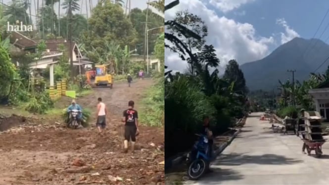 Keren! Penjual Bakso Asal Malang ini Perbaiki Jalan Desa Pakai Dana Pribadi