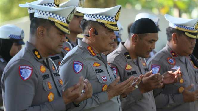 Dirlantas Polda Aceh Kombes Pol M Iqbal Alqudusy dan jajarannya