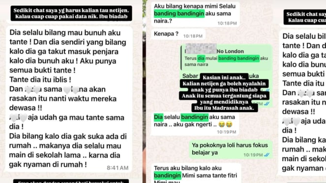 Fitri Salhuteru Bongkar Chat Laura yang Mengaku Nyaris Dibunuh oleh Nikita