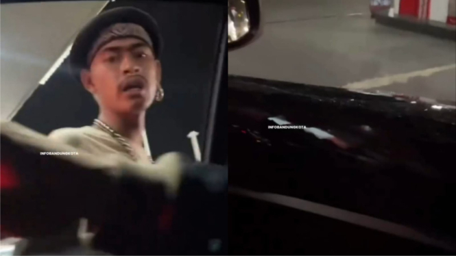 Viral! Pengamen di Bandung Ini Maksa Minta Uang ke Pengemudi hingga Pecahkan Kaca Mobil