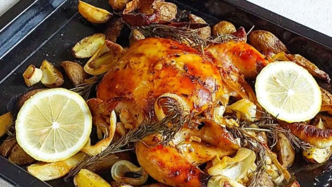 Resep Roasted Chicken Rosemary