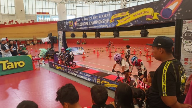 kejuaraan Balance Bike di Indoor Stadium Jakarta Internasional Velodrome