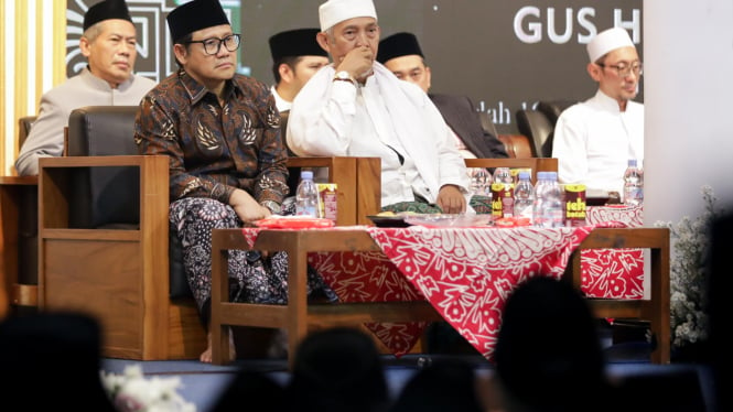 Ketua Umum PKB Muhaimin Iskandar alias Cak Imin (kiri).