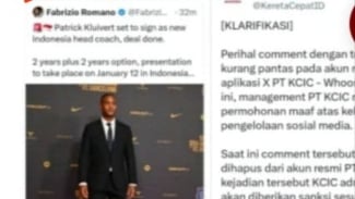 Heboh! Akun Media Sosial Kereta Cepat Whoosh Berkata Kasar Kepada Calon Pelatih Timnas Patrick Kluivert, Tulisannya ...