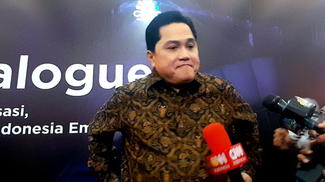 (dok. Menteri BUMN, Erick Thohir, saat ditemui di kawasan SCBD, Jakarta Selatan, Kamis, 9 Januari 2025)