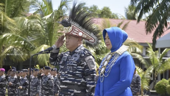 VIVA Militer: Brigjen TNI (Mar) Ludi Prastyono saat Exit Briefing Danlantamal X