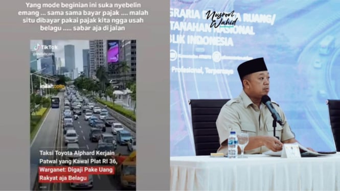 Diburu Warganet! Nusron Wahid Klarifikasi Usai Viral Mobil Plat Nomor RI 36