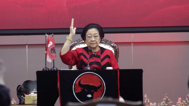 Megawati Soekarnoputri di HUT PDI Perjuangan ke-52