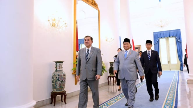 Pertemuan bilateral Presiden Prabowo & PM Jepang Shigeru Ishiba di Istana Bogor