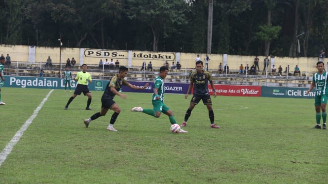 PSMS Medan kontra Sriwijaya FC, di Stadion Baharuddin Siregar, Kabupaten Deliserdang.(dok PSMS Medan)