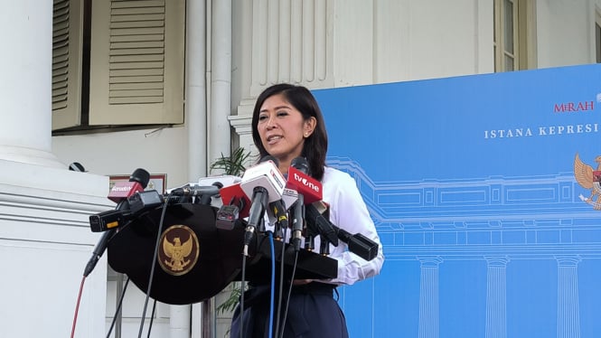 Menkomdigi, Meutya Hafid di Kompleks Istana Kepresidenan, Jakarta Pusat, Senin, 13 Januari 2025