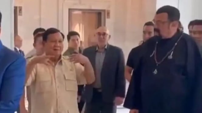 Presiden RI, Prabowo Subianto bertemu dengan aktor Hollywood Steven Seagel