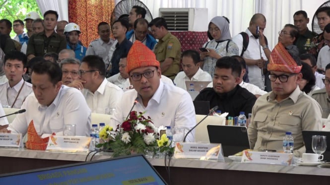 Wamentan Sudaryono, saat Rakor Bidang Pangan Provinsi Sumatera Selatan.