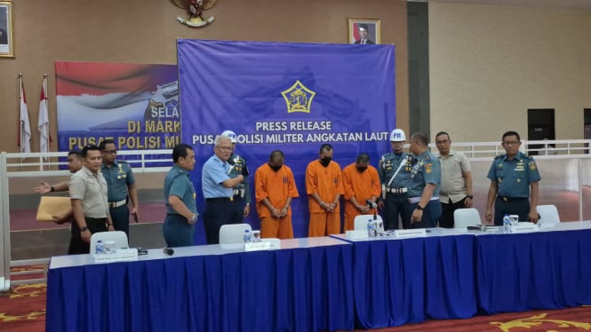 VIVA Militer: Puspomal serahkan tiga tersangka pelaku penembakan ke Otmil II-07 