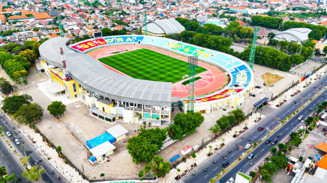 Stadion Gelora Delta Sidoarjo usai direnovasi