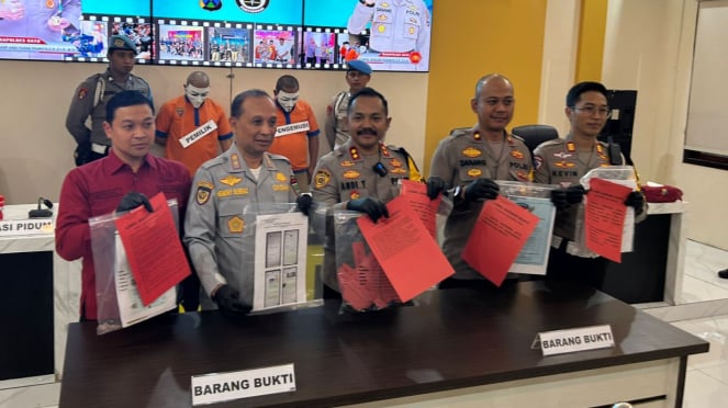 Rilis di Mapolres Batu penetapan tersangka 