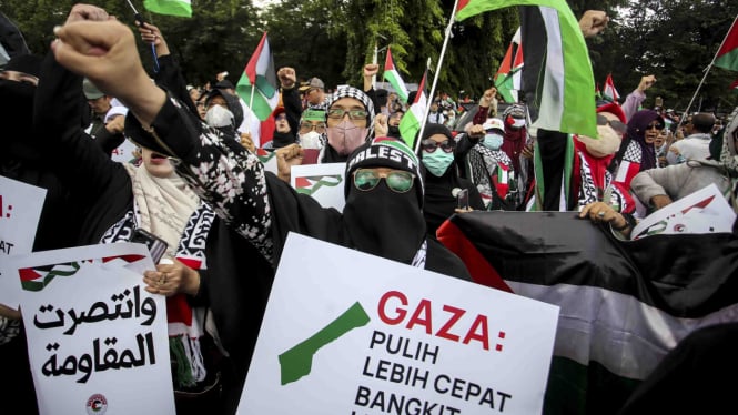 Aksi Demo Bela Palestina Usai Gencatan Senjata