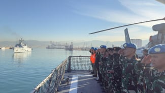 Sebulan Berlayar Tembus Laut Mediterania, KRI Sultan Iskandar Muda-367 Akhirnya Tiba di Lebanon