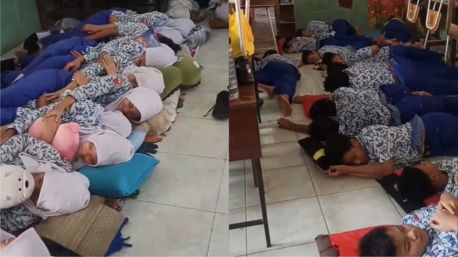 Viral! Sekolah di Surabaya Ini Terapkan Jam Tidur Siang agar Siswa Sehat