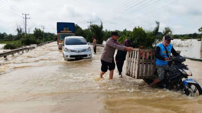 Banjir di daerah Wates, Lampung Tengah