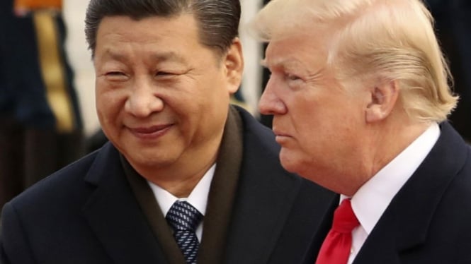 Donald Trump dengan Presiden China Xi Jinping