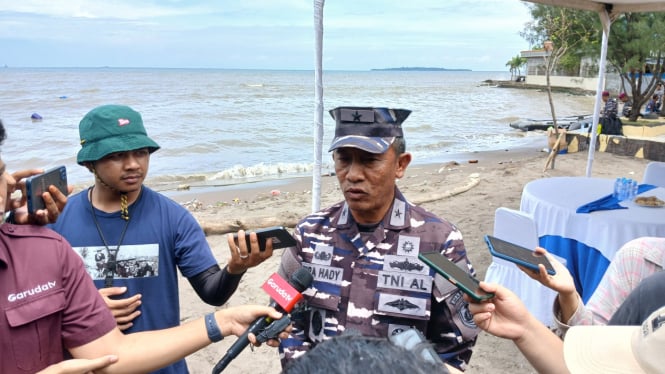 Kepala Dispenal Angkatan Laut, Laksamana Pertama TNI I.M. Wira Hady di Tangerang 