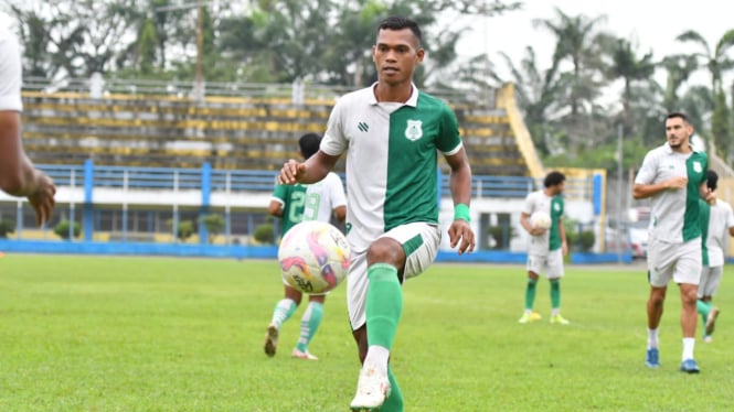 PSMS Medan lakoni sesi latihan jelang melawan Sriwijaya FC.(dok PSMS Medan)