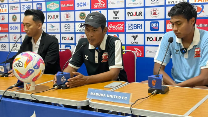 Jumpa Pers Madura United Usai Laga Melawan Barito Putera