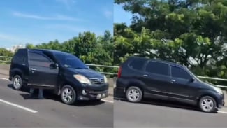 Mengerikan! Detik-detik Mobil Avanza Ini Melaju Sendiri Tanpa Sopir, Sempat Tabrak Pesepeda