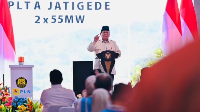 Presiden Prabowo Resmikan PLTA Jatigede