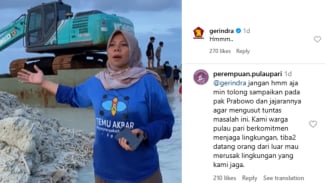 Warga Pulau Pari Protes Kerusakan Lingkungan Akibat Reklamasi, Dapat Respons Singkat dari Admin Gerindra