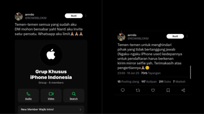 Viral Orang Ini Buat Group Chat Khusus untuk Pengguna iPhone Indonesia