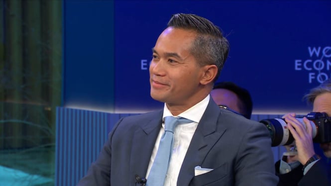 [dok. Ketua Umum Kadin Indonesia, Anindya Bakrie, saat menjadi panelis di Forum Ekonomi Dunia, Davos, Swiss, Selasa, 21 Januari 2025]