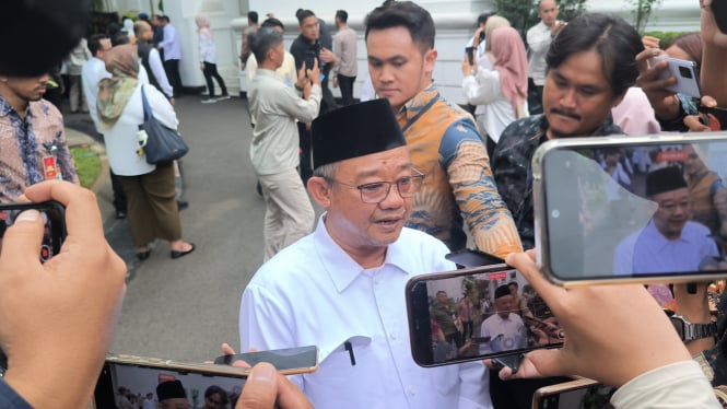 Menteri Pendidikan Dasar dan Menengah (Mendikdasmen), Abdul Mu'ti di Kompleks Istana Kepresidenan, Jakarta Pusat, Rabu, 22 Januari 2025