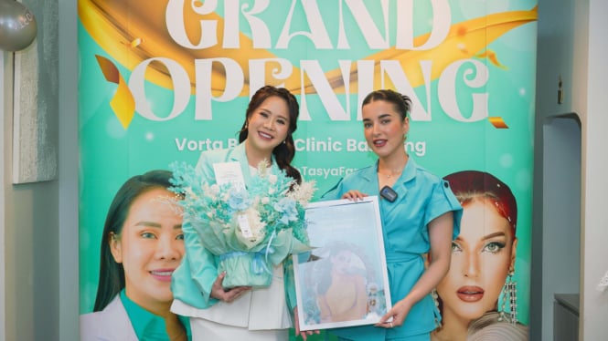 Tasya Farasya hadiri grand opening salah satu klinik kecantikan di Bandung