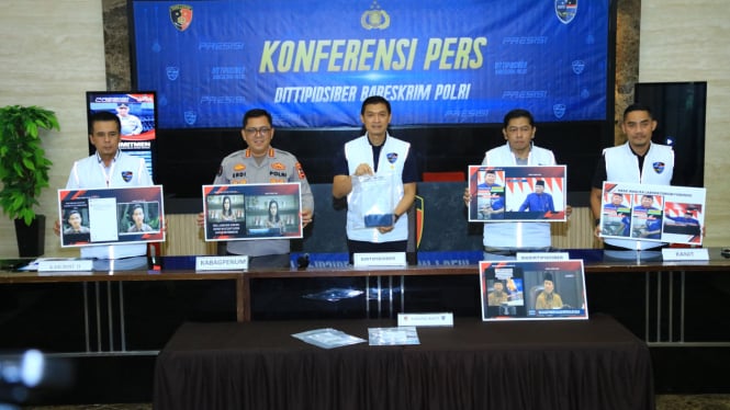 Bareskrim Polri mengungkap kasus deepfake mengatasnamakan Presiden RI Prabowo Subianto dan sejumlah pejabat lain, Kamis, 23 Januari 2025 (sumber foto: istimewa)