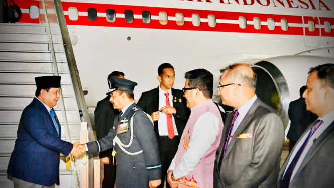 Presiden Prabowo Subianto Tiba di India