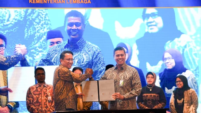 Penandatanganan MoU BPJS Ketenagakerjaan dengan Kementerian Hukum