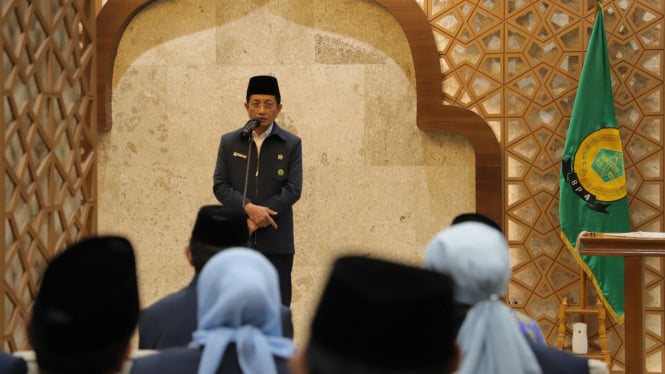 Menteri Agama Nasaruddin Umar dalam Pengukuhan BP4